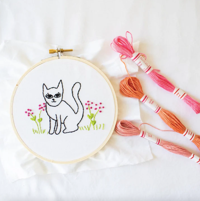 Sweet Cat Embroidery Kit